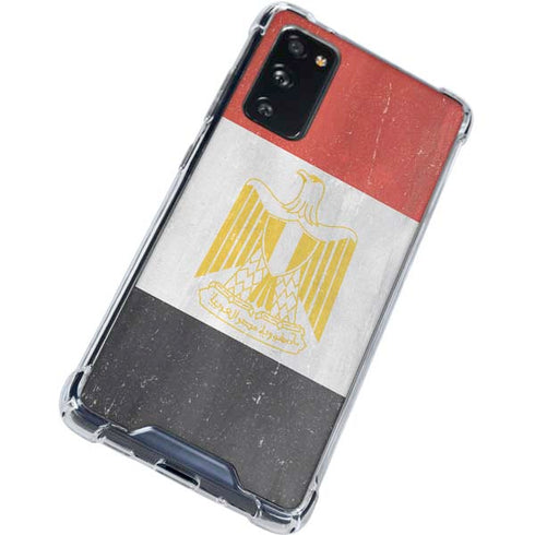 Egypt Flag Distressed Galaxy S20 FE Clear Case